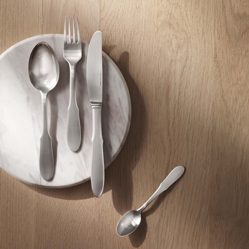 Georg Jensen MITRA Zestaw Sztućców 24 El. / Srebrne Matowe