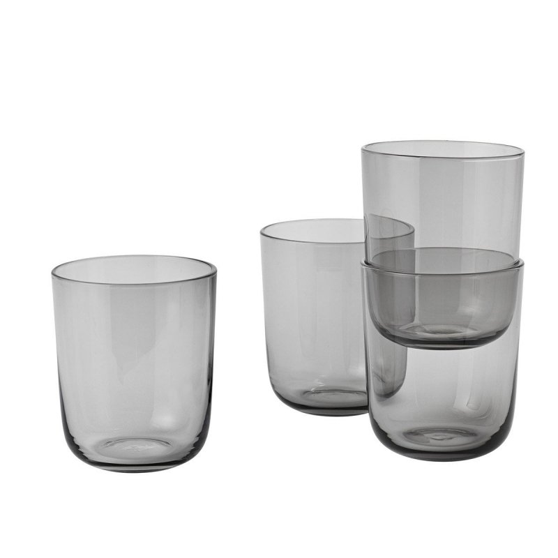 Muuto CORKY Szklanki Wysokie 4 Szt. Szare