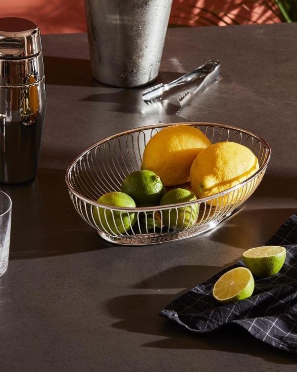 Alessi 829 Kosz Owalny na Owoce / Srebrny