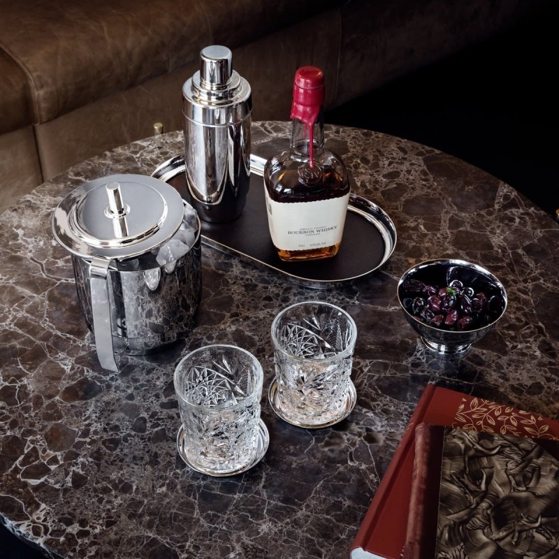 Georg Jensen MANHATTAN Taca ze Skórzaną Wkładką