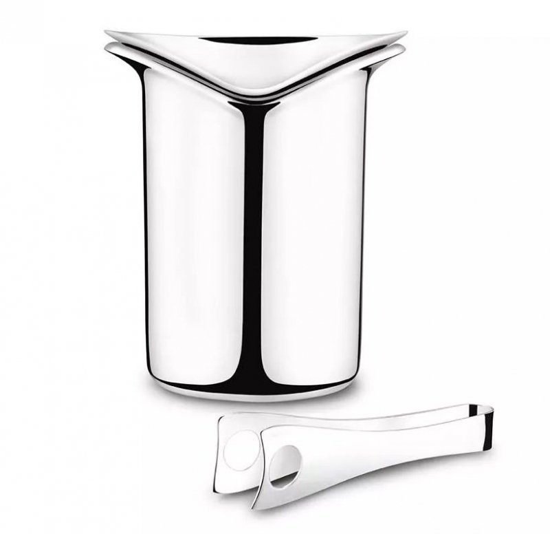Georg Jensen WINE Stalowy Pojemnik Termiczny na Lód + Szczypce