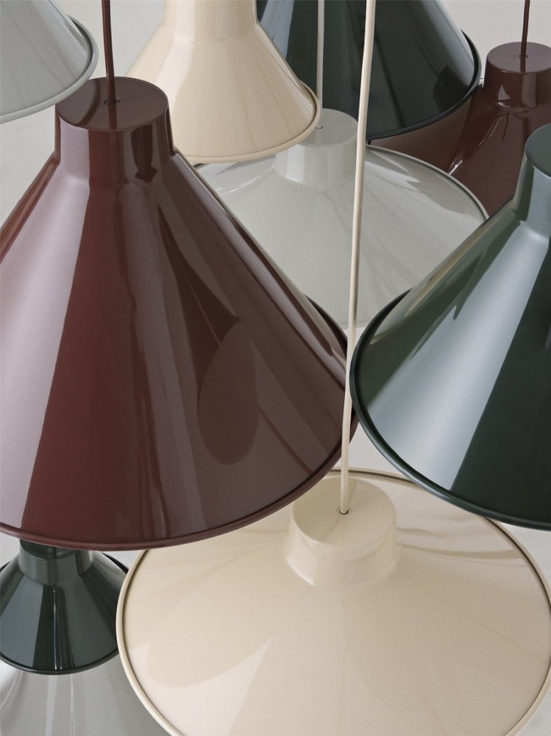 Muuto TOP PEDANT Stalowa Lampa Wisząca 21 cm Szara