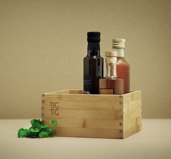 RIG-TIG by Stelton WOODSTOCK Drewniany Organizer Kuchenny / Pojemnik do Przypraw