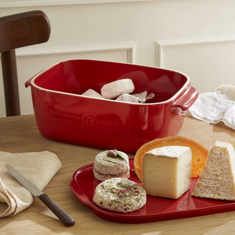 Emile Henry KITCHEN Pojemnik do Przechowywania i Serwowania Sera / Biały