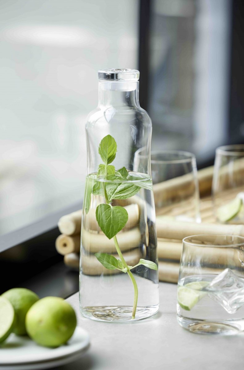 Lyngby Glas ZERO Karafka z Korkiem do Wody 1,1 l / Szkło Kryształowe