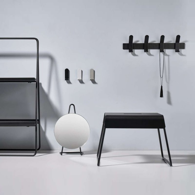 ZONE Denmark A-STOOL Taboret - Stołek Metalowy - Czarny