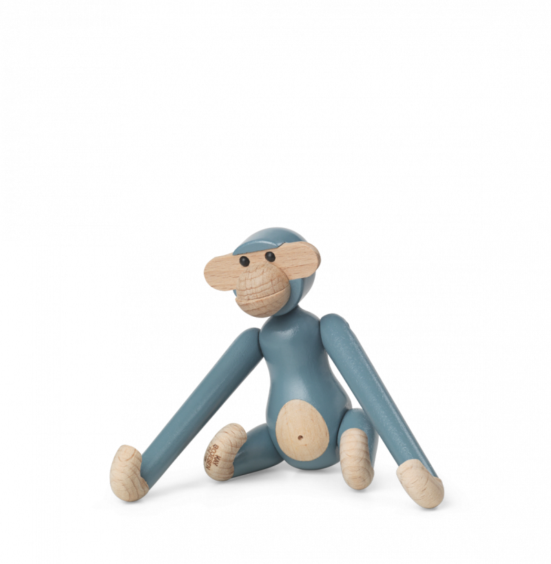 Kay Bojesen MONKEY Małpka Drewniana Mini - Niebieska / Edycja Limitowana