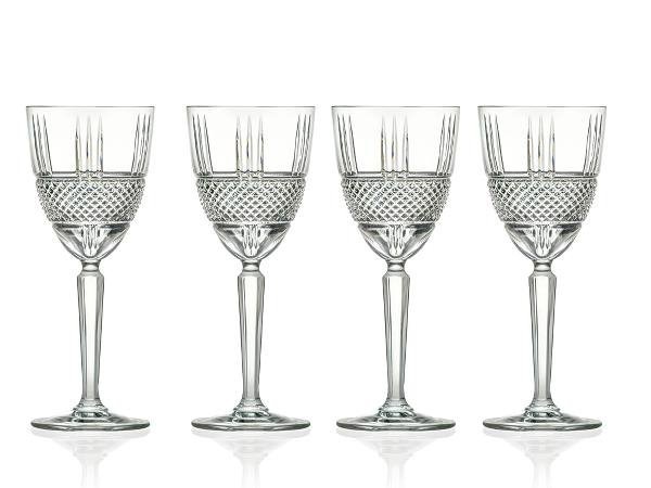 Lyngby Glass BRILLANTE Kryształowe Kieliszki do Białego Wina 230 ml 4 Szt.