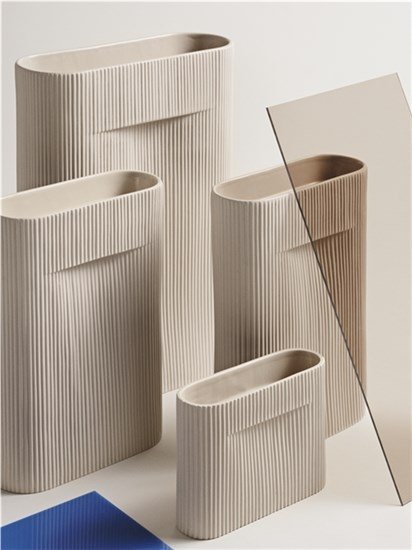 Muuto RIDGE Wazon do Kwiatów 17 cm Biały Off-White