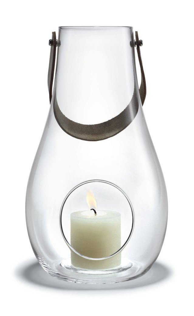 Holmegaard DESIGN WITH LIGHT Lampion Świecznik Latarnia XL 45 cm Szkło Bezbarwne