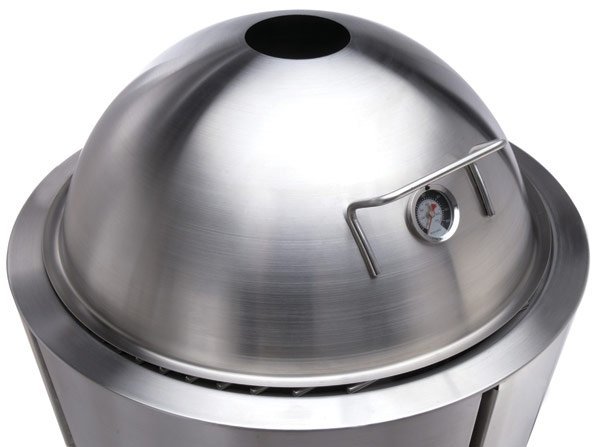 Eva Solo BBQ Owalna Pokrywka z Termometrem do Grilla 59 cm - Srebrna
