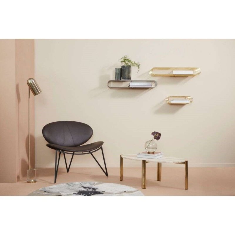 Aytm CURVA Druciana Półka Ścienna 80 cm Srebrna