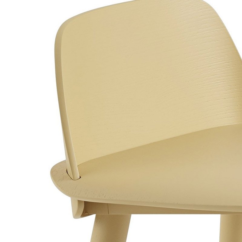 Muuto NERD Hoker - Krzesło Barowe 79 cm Żółty Sand Yellow