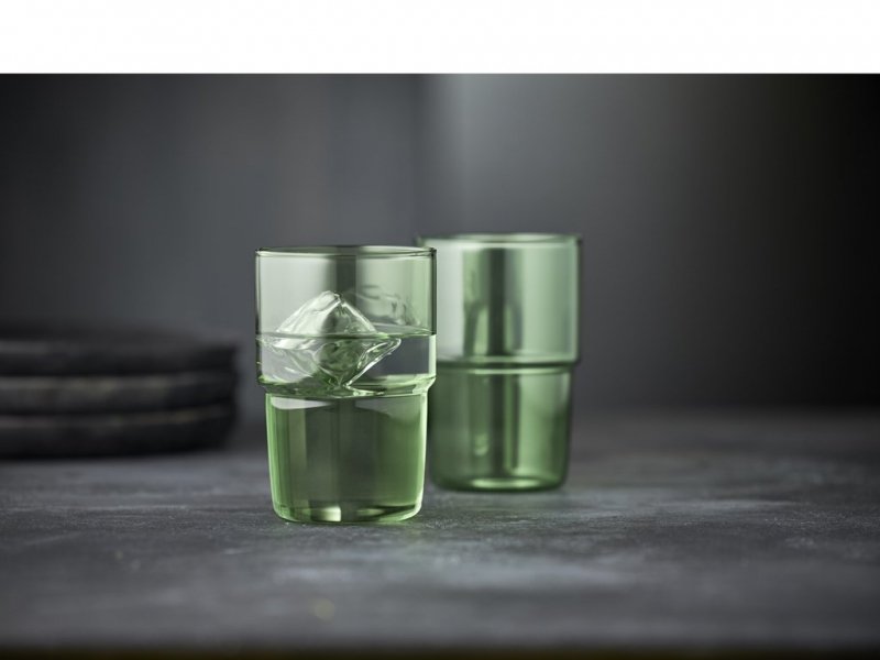 Lyngby Glass TORINO Szklanki do Napojów 400 ml 2 Szt. / Zielone