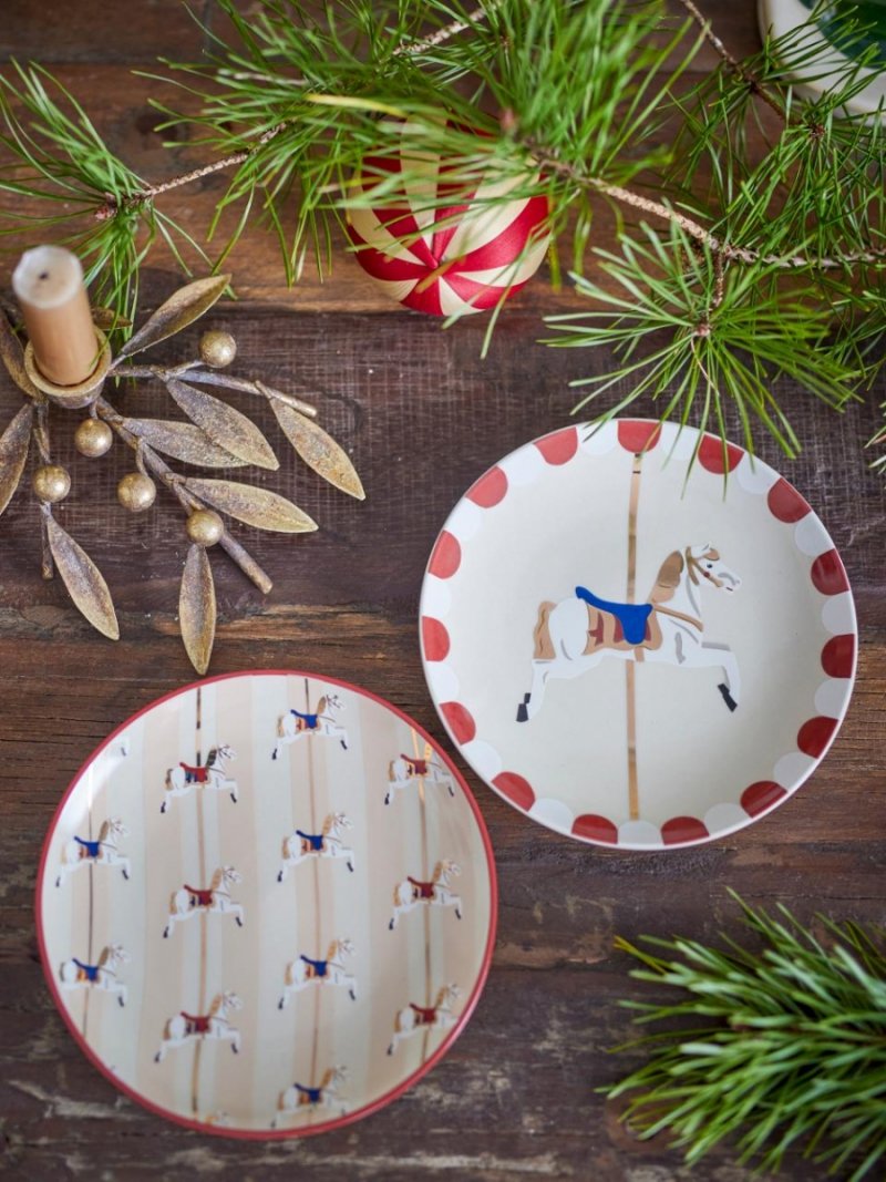 Talerzyk Merry-go-round Bloomingville z wielobarwnym motywem karuzeli