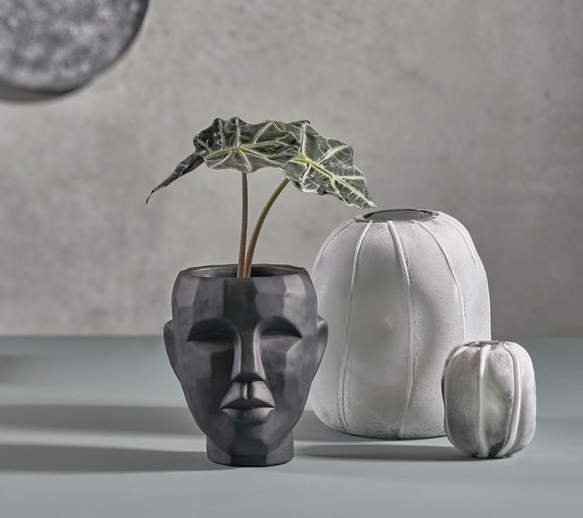 Villa Collection VERN Doniczka do Kwiatów 22,5 cm Czarna