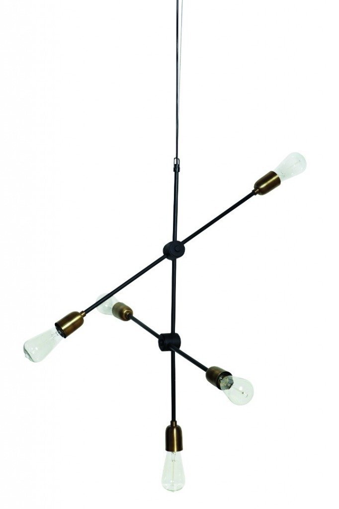 House Doctor MOLECULAR Lampa Wisząca / Czarna - Złota