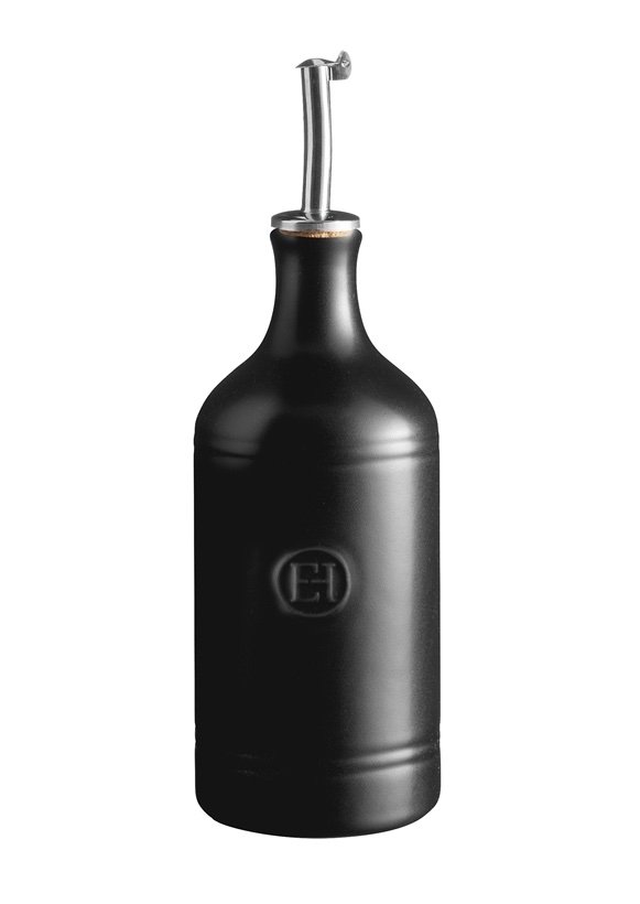 Emile Henry KITCHEN Butelka na Oliwę 450 ml / Czarna Matowa