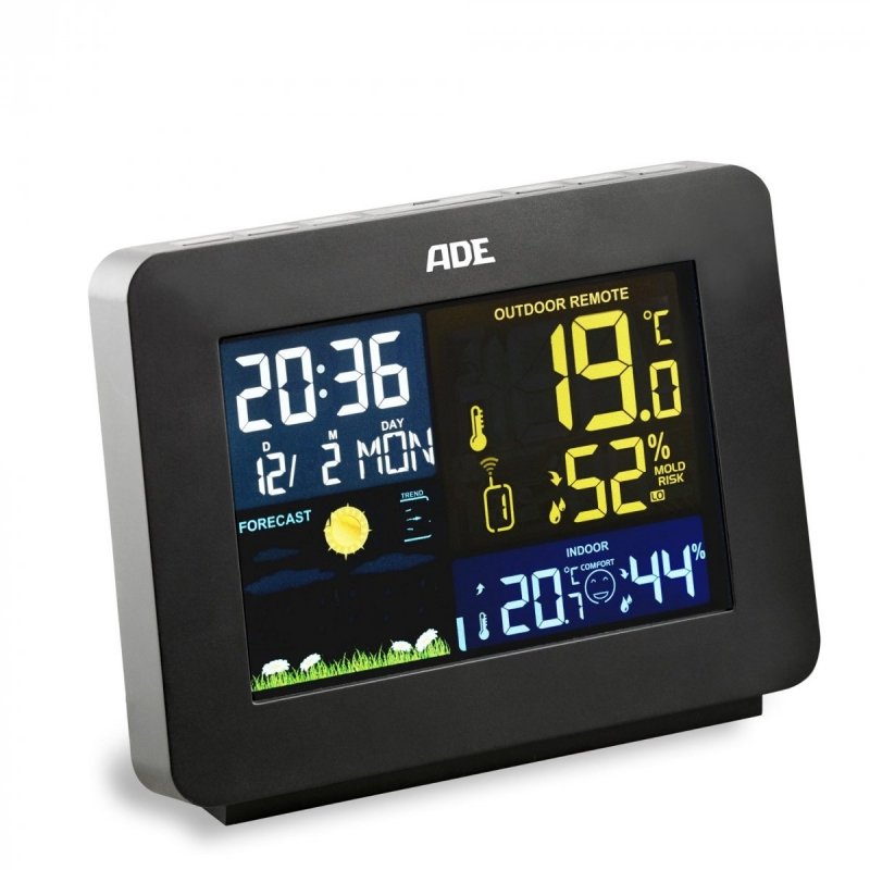 Ade HOME Elektroniczna Stacja Pogodowa z Modułem Zewnętrznym