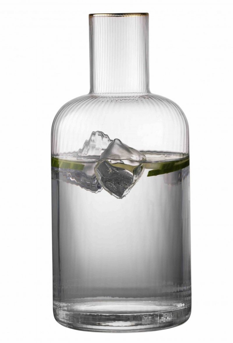 Lyngby Glass PALERMO Karafka do Wody 1,5 l Złota