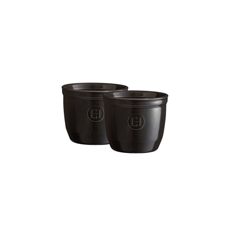 Emile Henry - Foremka do Zapiekania Typu Ramekin 2 Szt. N°8 - Czarna