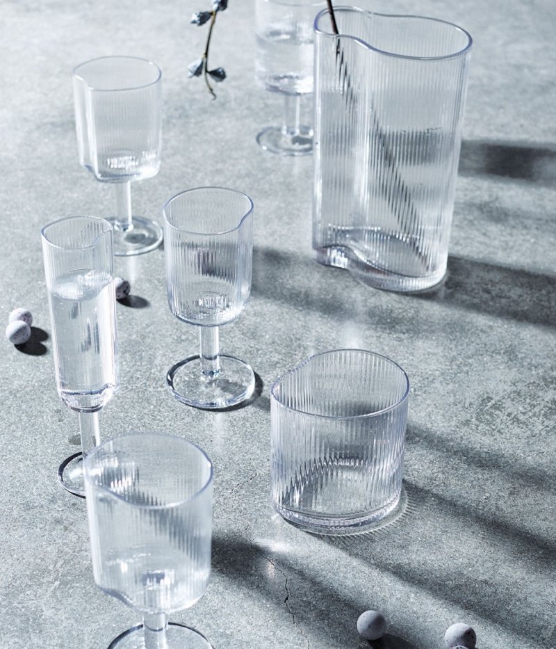 Muubs RIPE Kieliszek do Szampana z Ryflowanego Szkła 145 ml