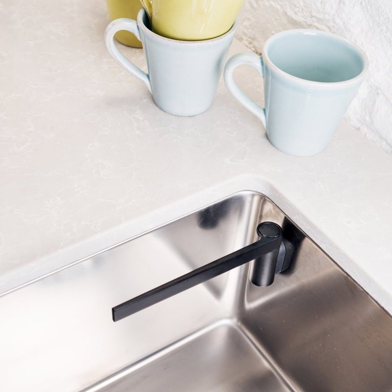 Happy Sinks KITCHEN Magnetyczny Uchwyt na Ściereczkę Kuchenną do Zlewu / Czarny Biokompozyt
