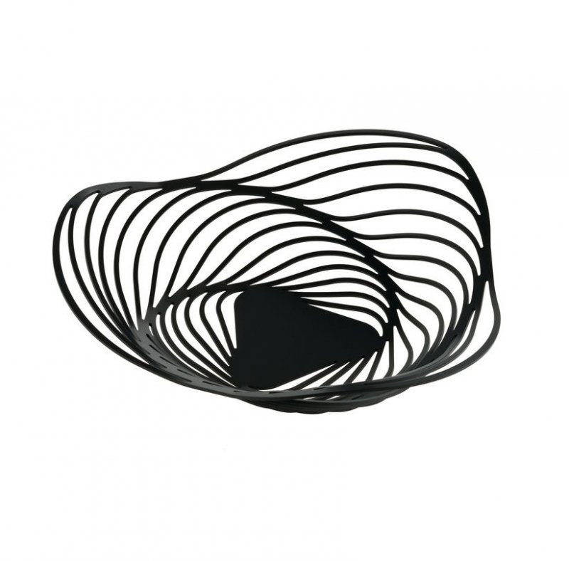 Alessi TRINITY Niski Kosz na Owoce 26 cm Czarny
