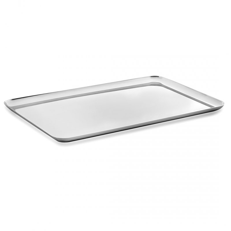 Mepra STILE Prostokątna Taca do Serwowania 46x30 cm / Srebrna