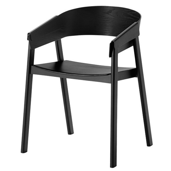 Muuto COVER Krzesło Drewniane - Czarne