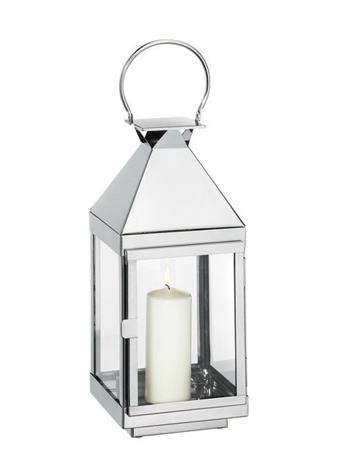 Cilio VILLA Lampion 36 cm Srebrny