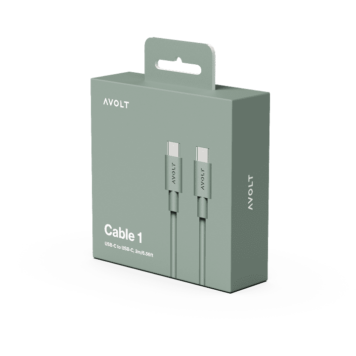 Avolt CABLE 1 Kabel do Ładowania USB-C 2 m / Zielony