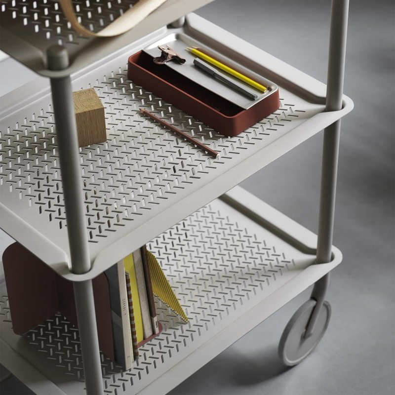 Muuto FLOW Wózek na Kółkach 3 Półki / Taupe