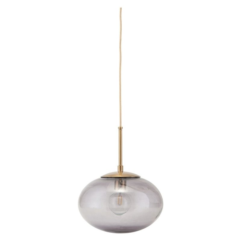 House Doctor OPAL Lampa Wisząca 22 cm Złota Oprawa Szary Klosz