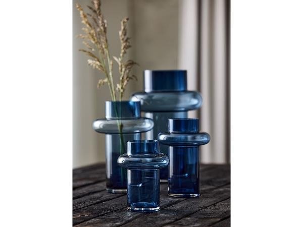 Lyngby Glass TUBE Wazon do Kwiatów 25 cm Granatowy