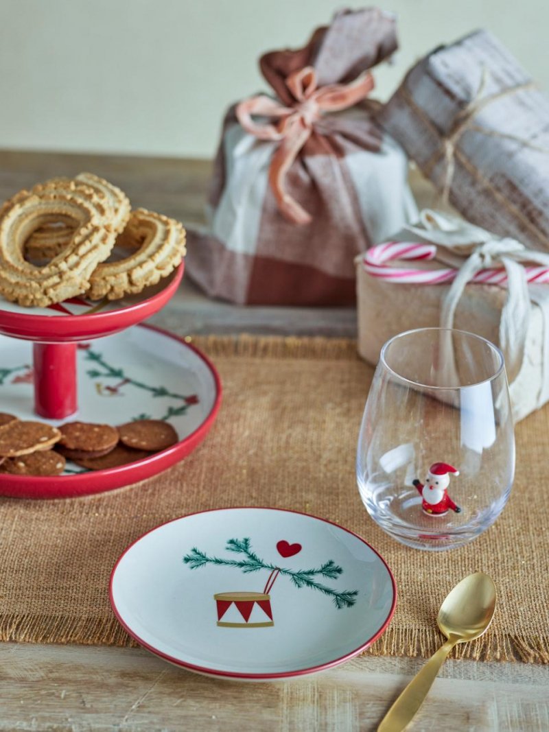 Bloomingville CHRISTMAS YULE Świąteczny Talerz Deserowy 16 cm / Zestaw 2 Szt.