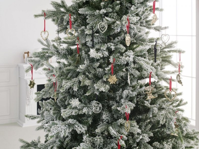 Rosendahl KAREN BLIXEN CHRISTMAS Świąteczna Zawieszka Choinkowa - Serce 12 cm Srebrne