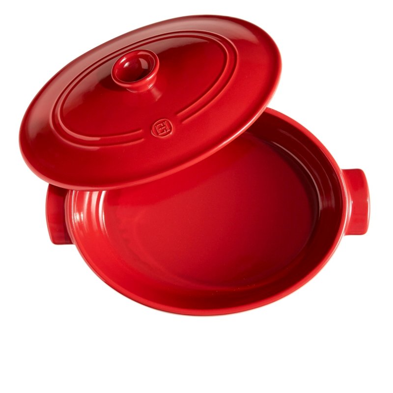 Emile Henry - Owalny Garnek Ceramiczny 6 l / Czerwony