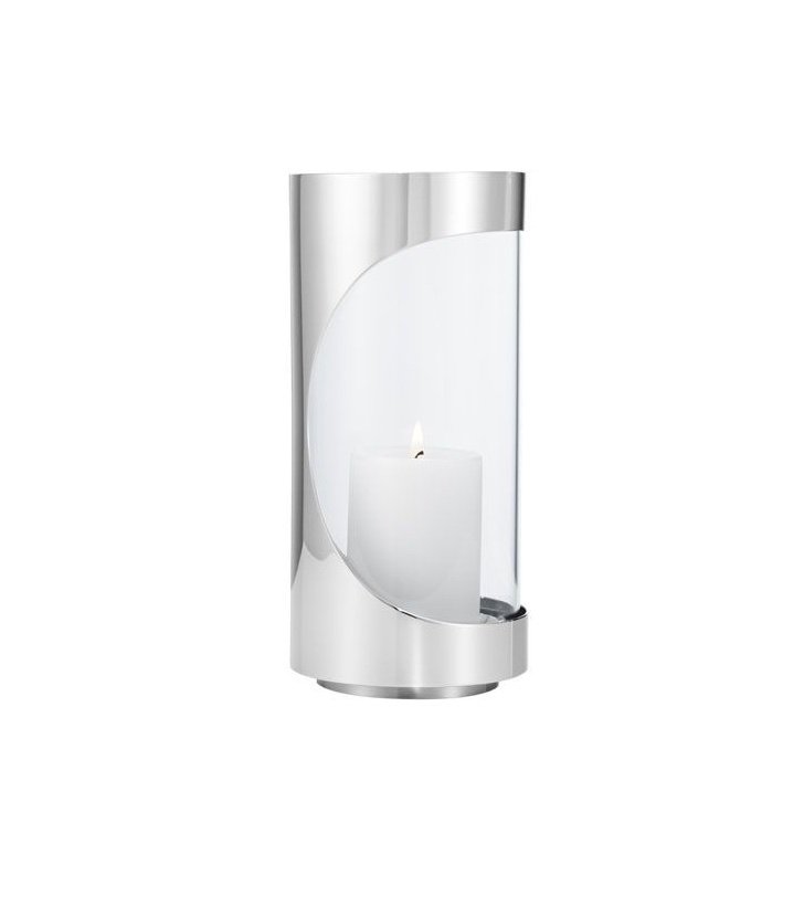 Georg Jensen CHROME CONTOURS Lampion 22 cm / Srebrny Stalowy