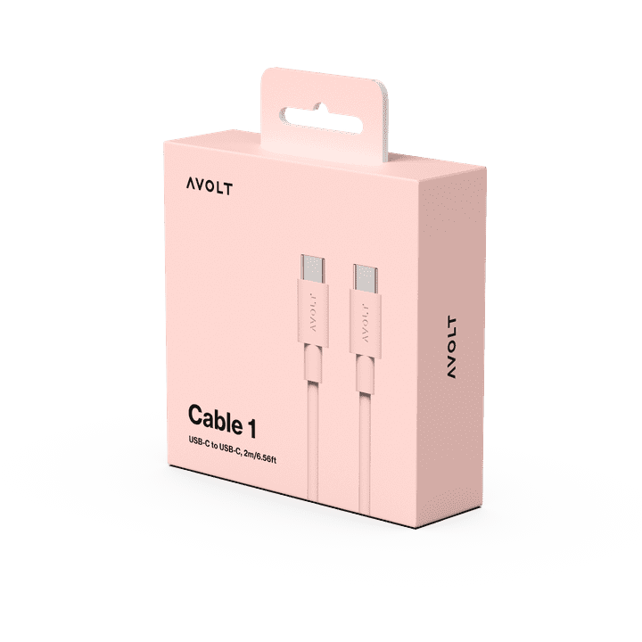 Avolt CABLE 1 Kabel do Ładowania USB-C 2 m / Różowy