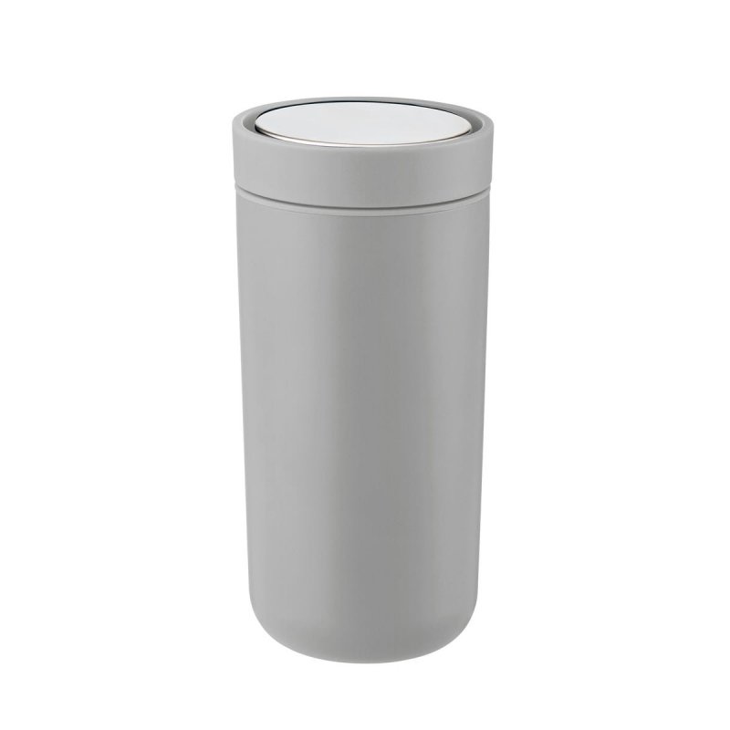 Stelton TO GO CLICK Stalowy Kubek Termiczny 400 ml Matowy Jasnoszary