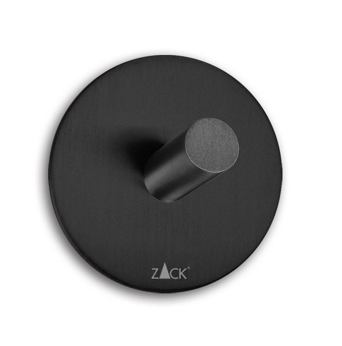 Zack DUPLO BLACK Okrągły Wieszak na Ręczniki Samoprzylepny 4,5 cm 2 Szt. Czarny