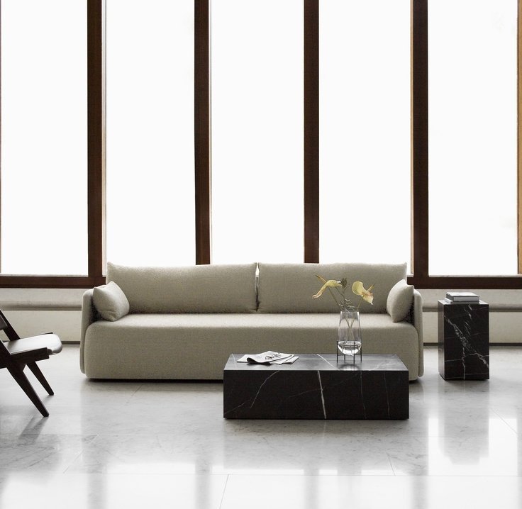 Menu OFFSET Sofa Pojedyncza - Tkanina Kvadrat Odcień Beżowy