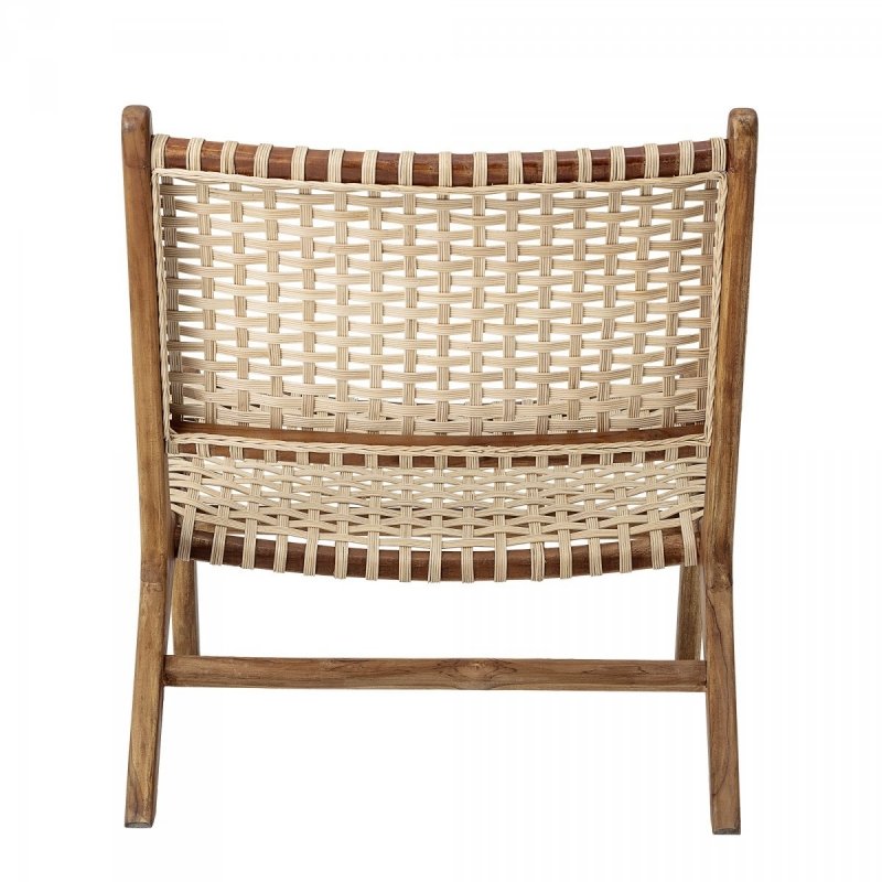 Bloomingville KEILA Fotel Lounge / Drewno Tekowe i Rattan