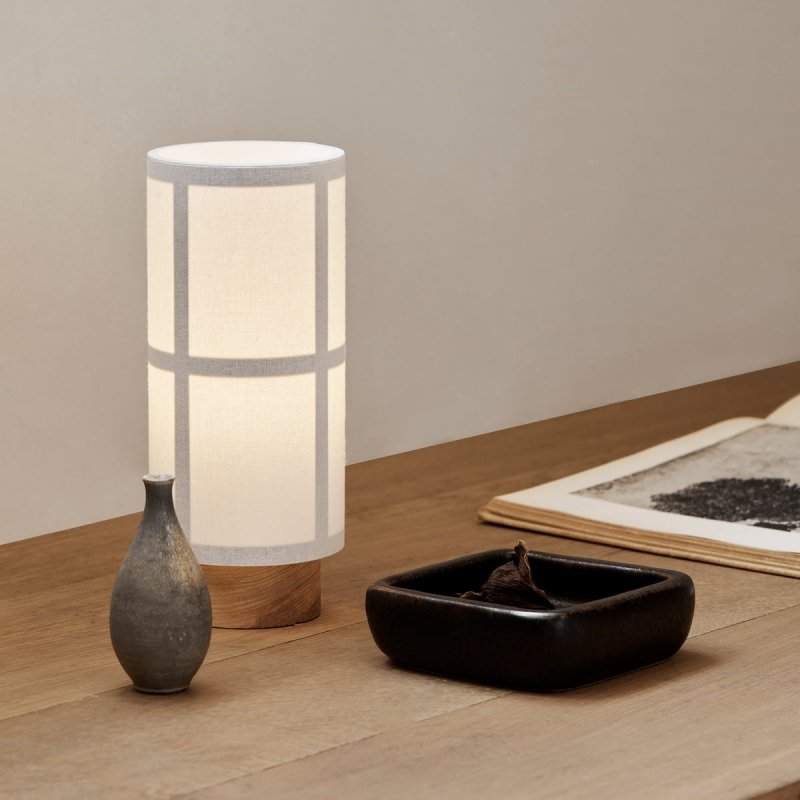 Audo HASHIRA Przenośna - Bezprzewodowa Lampa LED / Lniany Klosz