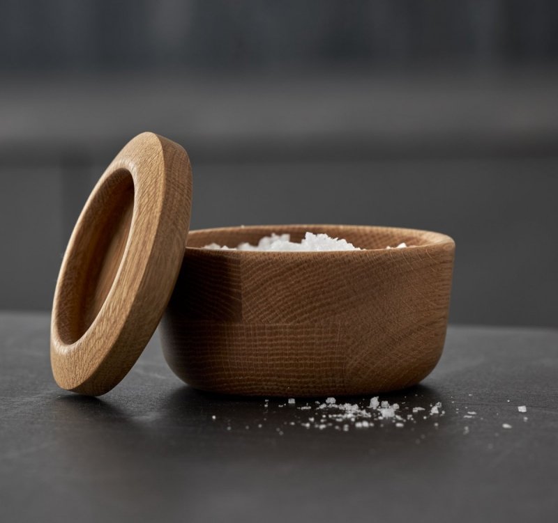 Morso OAK Pojemnik z Pokrywką na Sól - Solniczka / Dębowa