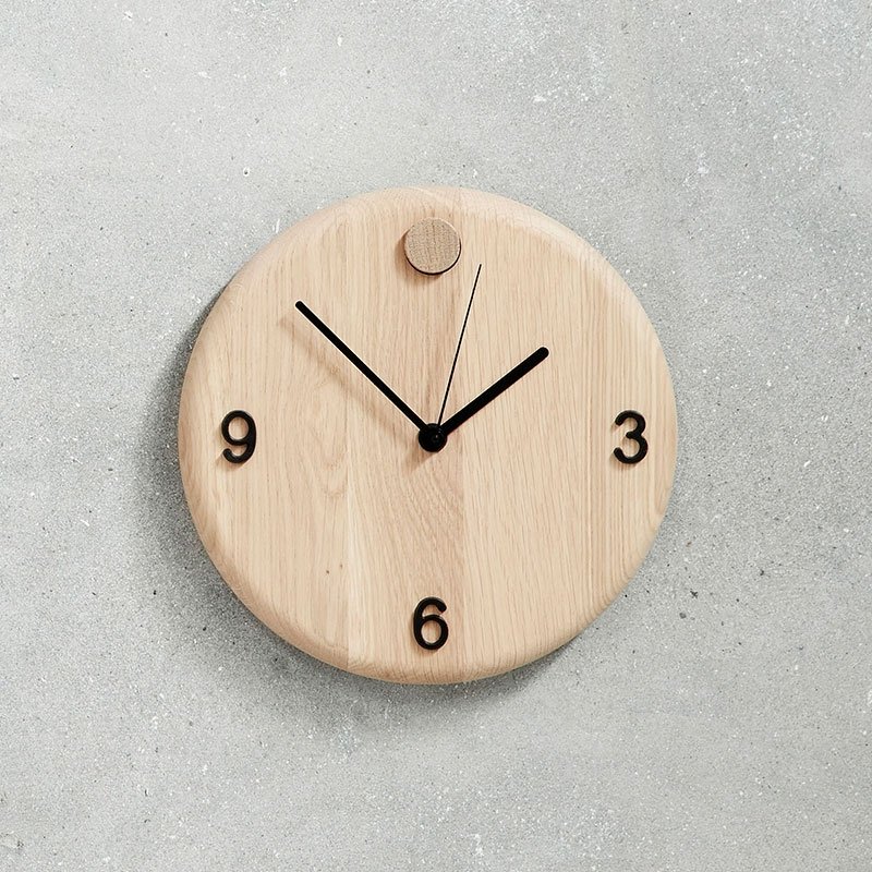 Andersen Furniture WOOD Dębowy Zegar Ścienny 22 cm