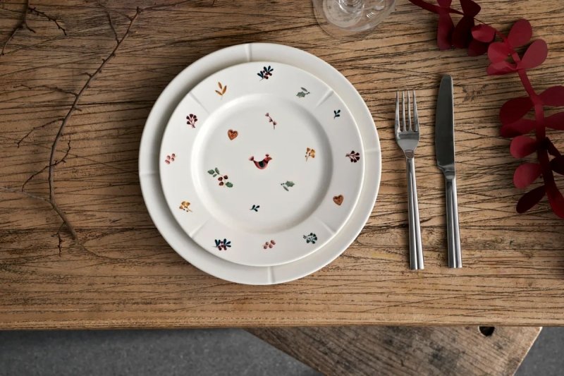 Rosendahl GRAND CRU COTTAGE Talerz Płaski 23 cm / Biały Zdobiony
