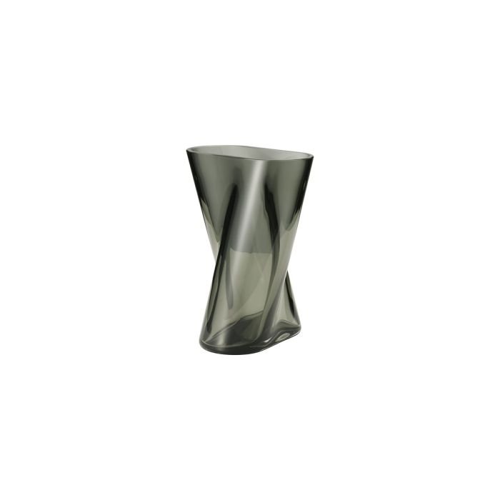 Georg Jensen LITUUS Szklany Wazon do Kwiatów 18 cm / Szary