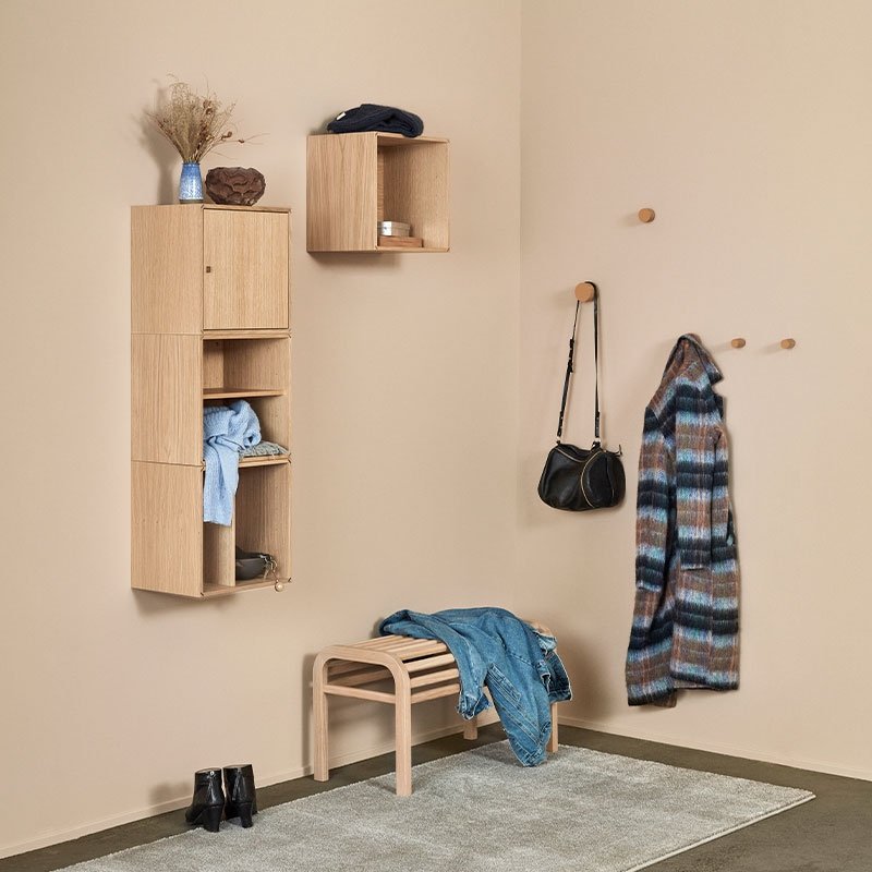 Andersen Furniture CONTRAST Dębowy Wieszak Ścienny 7 cm 2 Szt. / Beżowy